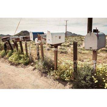 DIMEX ART s. r. o Флизелинов фототапет ретро пощенски кутии 375 x 250 см