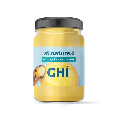 Allnature Ghí Čisté maslový tuk bez laktózy 1 l