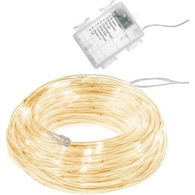 SPRINGOS LED světelná hadice 5m 50LED 8-funkcí 3xAA IP44 teplá bílá