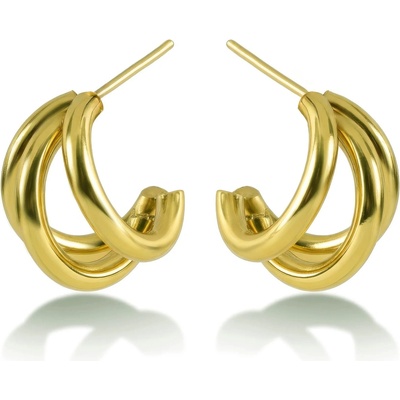 Victoria Walls Elegantní pozlacené náušnice Mirevia Gold VWE260746G
