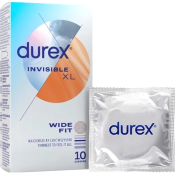 Durex Invisible XL - екстра голям презерватив (10 бр. )