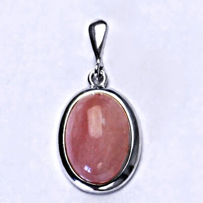 Čištín Stříbrný přívěsek přírodní kámen růžový opál P 1454 22