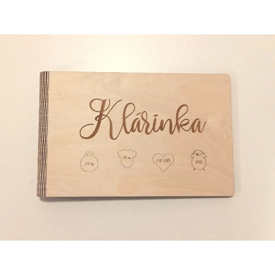 MAJADESIGN Dřevěné fotoalbum PRO MIMINKO