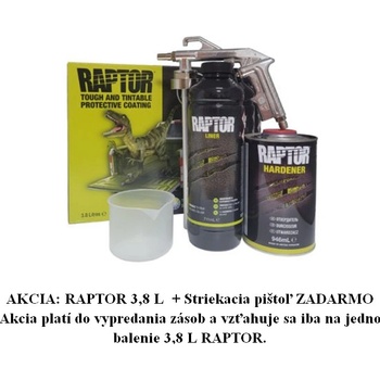 Raptor farebný tvrdý ochranný náter SET 4,2 l ral 8022 čiernohnedá