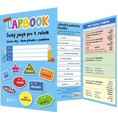 Školní lapbook - Čeština: Stavba věty. Shoda podmětu s přísudkem - pro 4. ročník ZŠ