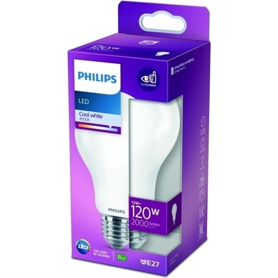 Philips LED žárovka E27 120W 4000K 13W opál