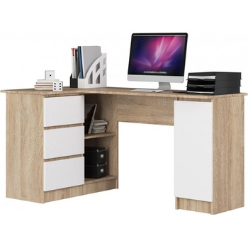 Ak Furniture B-20 rohový dub sonoma / bílý levý