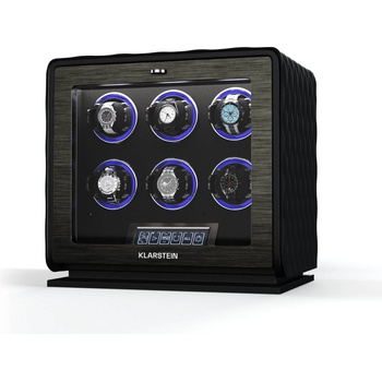 Klarstein LuminousTime навивач за часовници, 6 часовника, много настройки, LED, 10 dB (WW4-LuminousTime6Bl) (WW4-LuminousTime6Bl)