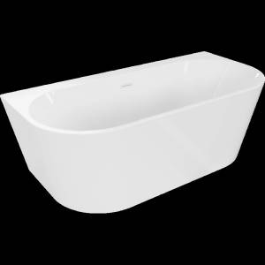 Mexen Oval+ самостоятелна вана за монтаж 170 x 80 см, бяла, бял преливник (52681708000-20)