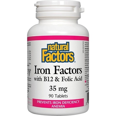 Natural Factors Iron Factors, 90 таблетки, Natural Factors