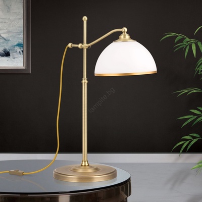 Orion LA 4-1213/1 - Настолна лампа OLD LAMP 1xE27/40W/230V бял/месинг (OR0128)