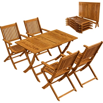 Casaria SYDNEY 992819 Zahradní sedací sestava z akáciového dřeva 5-dílna – Sleviste.cz