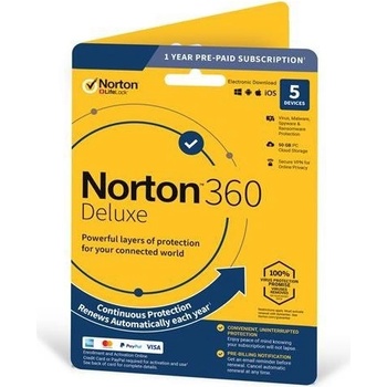 Norton 360 DELUXE 50GB + VPN 1 lic. 5 lic. 1rok (21405762)