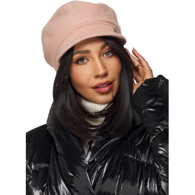 Fashionweek Dámská čepice zimní klobouček vlněný klobouk KARR306 světle růžová