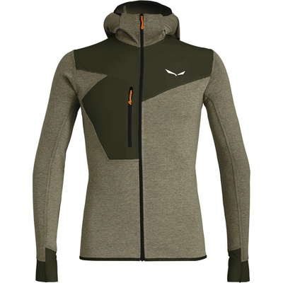Salewa Puez 2 Dry L/S Hood Fz Tee Dark Olive