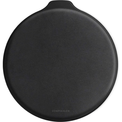 Vonmahlen Aura Qi Wireless Charging Pad - поставка (пад) за безжично зареждане с технология за бързо зареждане (15W) за Qi съвместими устройства (черен-кожен)