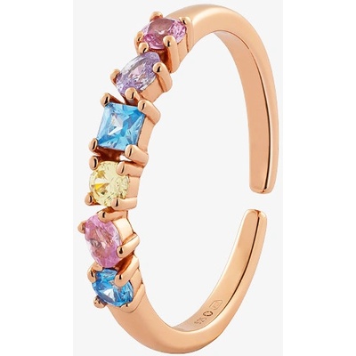 Preciosa pozlacený prsten Valencia s kubickou zirkonií 5369P70 M