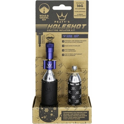 Peaty's Holeshot Co2 Tyre Infltr-Ro&Grav black 16 g