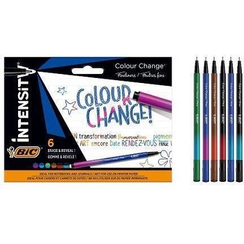 BIC Комплект тънкописци BIC Intensity Colour Change, метален връх 0.4 мм, 6 променящи се цвята (10905084)