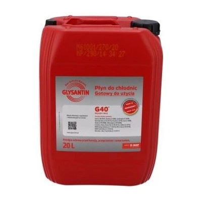 GLYSANTIN G40 Chladící kapalina G12++ růžová -37°C 20 l
