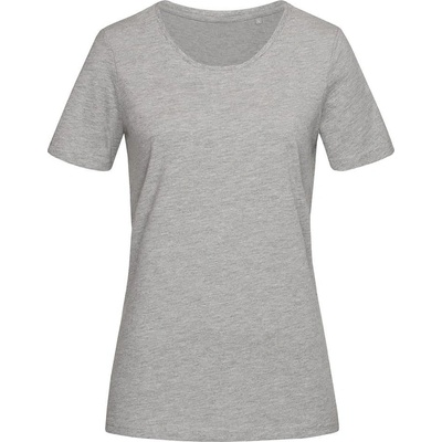 Stedman Dámske tričko Lux Fitted Crew neck heather sivá