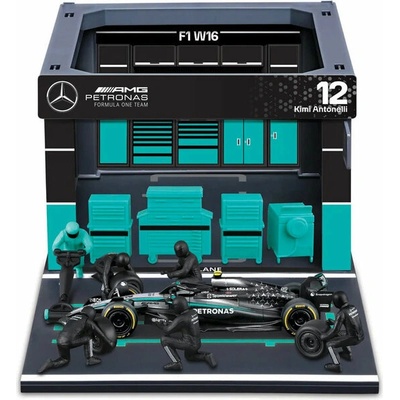 Bburago Mercedes AMG Petronas W16 2025 12 Antonelli Pit Pass Set 1:43
