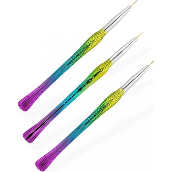 Syrenka Sada zdobiacich štetcov na nechty 3 ks