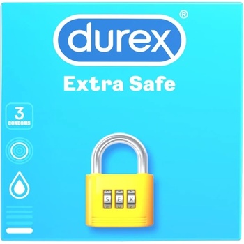 Презервативи, допълнителна защита, 3 броя - Durex Extra Safe (DUREX02102)
