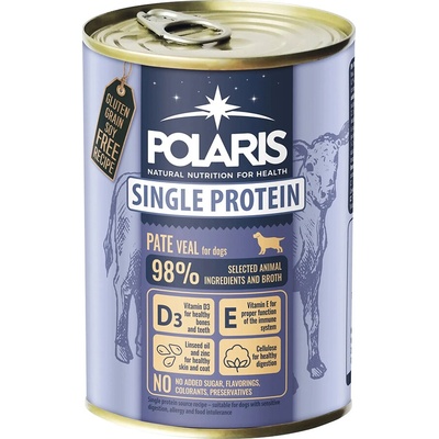 Polaris Single Protein Adult paté Telecí 400 g