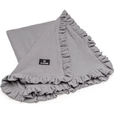 T-Tomi Muslin Blanket одеяло Grey 80 x 100 cm
