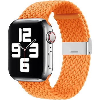 Текстилна каишка за Apple Watch 42мм, 44мм, 45мм, 46мм, Ultra, Ultra 2 49мм - HR Braided Fabric Strap (оранжев)