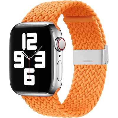 Текстилна каишка за Apple Watch 42мм, 44мм, 45мм, 46мм, Ultra, Ultra 2 49мм - HR Braided Fabric Strap (оранжев)