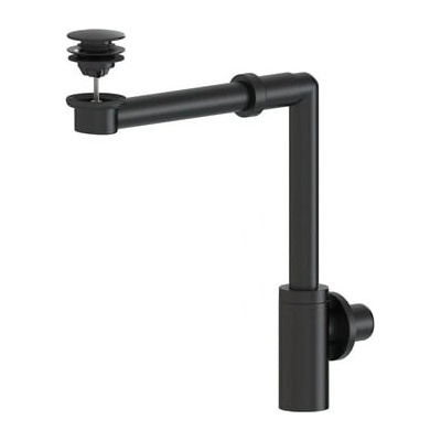 Umyvadlový sifon SAT prostorově úsporný do nábytku vč. click/clacku černá matná SATACABSETBL – Hledejceny.cz