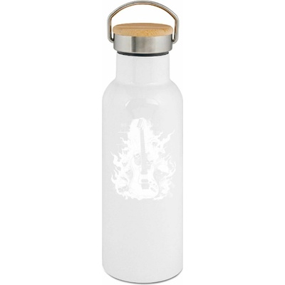 123TRIKO termoska Rocková kytara pekla, bílý potisk 500 ml