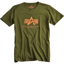 Alpha Industries tričko Basic t-shirt zelená khaki