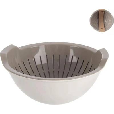 ORION Cedník UH+miska ELA pr. 25 cm hnědá