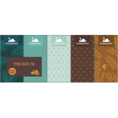 Harmony Premium 1358 papierové vreckovky 4-vrstvové 10 x 9 ks