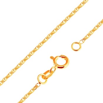 Šperky eshop Ligotavá retiazka zo žltého 18K zlata - ligotavé prepojené oválne očká S3GG172.13
