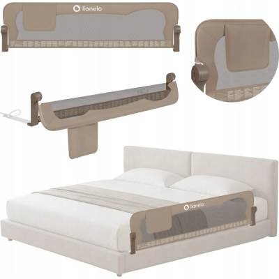 Lionelo zábrana na posteľ Eva Beige Melange