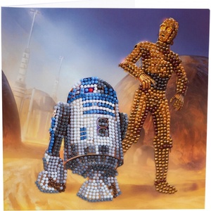 Craft Buddy Поздравителна картичка с диамантен живопис Craft Buddy - R2-D2 & C-3PO (CBCCK-SWS803)