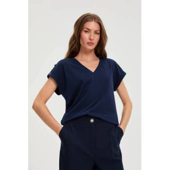 Moodo Памучна тениска тъмносиня Moodo Moodo | Bezhov | ЖЕНИ | XXL