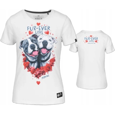 PITBULL WEST COAST tričko FUR EVER LOVE biela