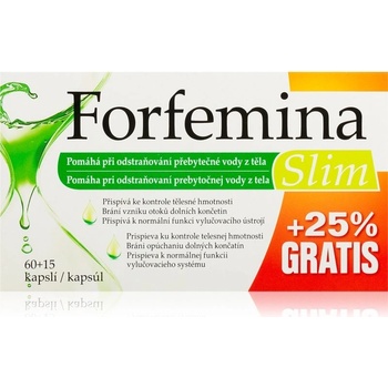 Naturprodukt Forfemina Slim na odvodnění těla a při hubnutí 75 kapslí