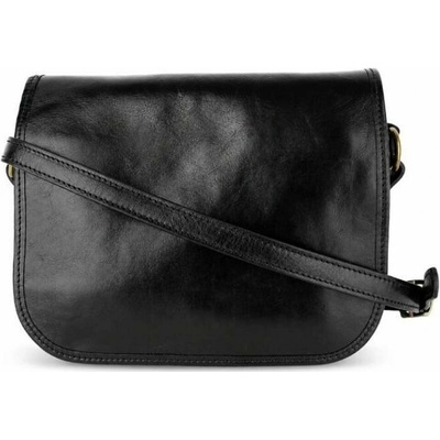Talianska kožená kabelka crossbody nero Diana