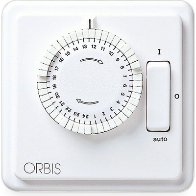 Orbis Mechanické spínacie hodiny denné do krabice 230V 6A 1xNO/NC ILUMATIC 248D