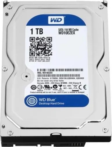 Western Digital Blue 3.5 1TB 7200rpm 64MB SATA3 (WD10EZEX)