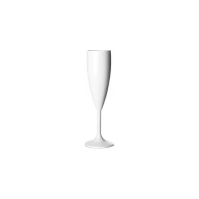 Rubikap Поликарбонатна чаша за шампанско бяла 180мл 55x218мм (GB. C18) PREMIUM WHITE - Rubikap (0151521)