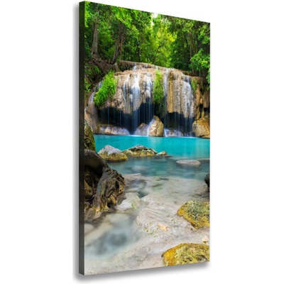 Vertikálny foto obraz na plátne Vodopád v džungli 50x100 cm