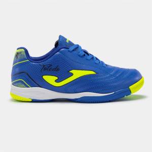 Joma Футболни обувки Joma Kids' Toledo Lace Up Indoor Football Boots - Blue/Yellow