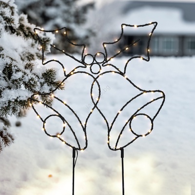 Brilagi - Външна LED коледна украса LED/3xAA IP44 55x32 cm звънчета (BG2574)